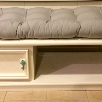 Custom Gray Tufted Cushion