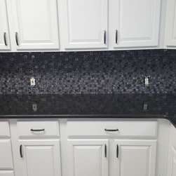 Black Pearl Granite Mosaic Tile Splash - Kitchen Fixtures