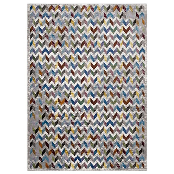 Gemma Chevron Mosaic 5"x8"
 Area Rug
, Multicolored