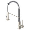 Bolden Commercial Style 2-Function Pull-Down 1-Handle 1-Hole Kitchen Faucet, Stainless Steel/ Chrome