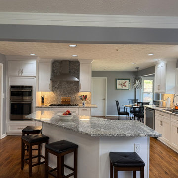 Transitional Kitchen Remodel Done In New White Cabinets