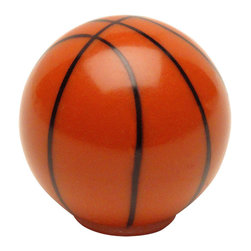 Cosmas - Cosmas Athleticz Collection 67123 Basketball Round Cabinet Knob, 1-1/4" - Cabinet And Drawer Knobs