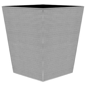 Black and White Gingham Wastepaper Basket