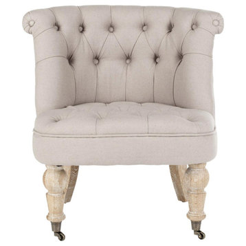 Petite Tufted Chair Taupe