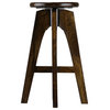 Bare Decor Rorie Adjustable Swivel Counter Stool, Solid Wood