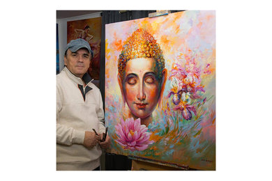Buddha painting, Buddha art , Leon Devenice