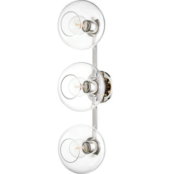 Margot Wall Sconce - Polished Nickel, 3
