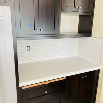 Foster City Kitchen Remodel – Coffee Bar & Storage Wall