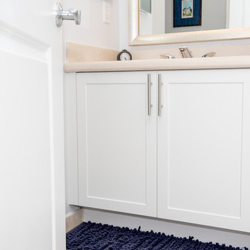 Contemporary Bathroom Remodel Done in Stratus Super Matte