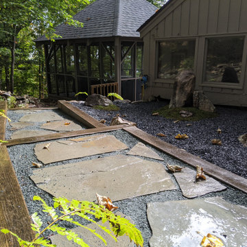 Bluestone, Boulders, and Japanese-styled "Zen Garden"