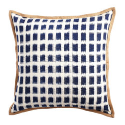 Ikat Pillow Cover, Checked - Decorative Pillows