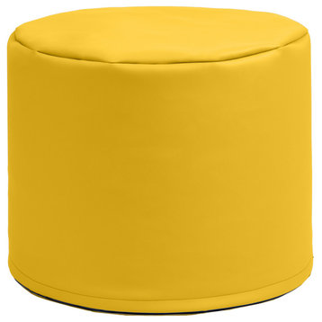 Jaxx Spring Modular Pouf Bean Bag Seat, Premium Vinyl - Yellow