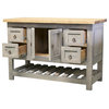 Ashburn Farmhouse Single Sink Vanity, Gray, 48"x22"x36"