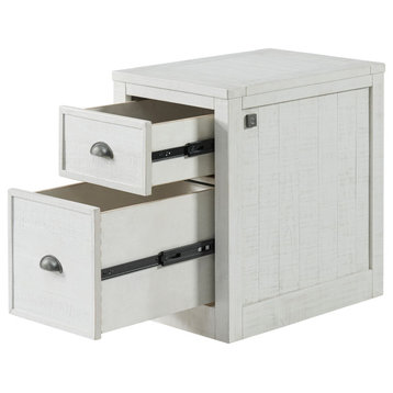 Monterey 2-drawer File Cabinet With Fingerprint Lock, White Stain
