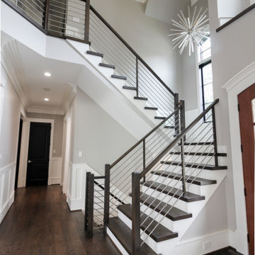 Project #72 | Modern Staircase with Horizontal Steel Rod Railing