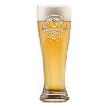 Custom Engraved Barware Glasses, Personalized Home Bar Glassware