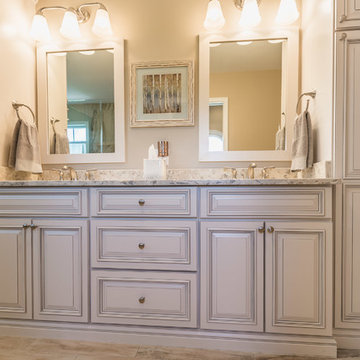 Elegant Master Bathroom with Beautiful Custom Vanity in Ashburn, VA