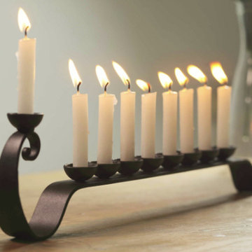 Wrought Iron Menorahs