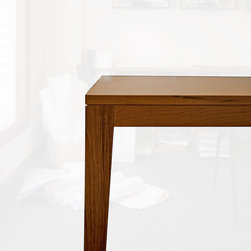 Metaphor | Perfectly Proportioned Writing Desk in Teak Wood with Drawer &mdash; Detail - Desks And Hutches