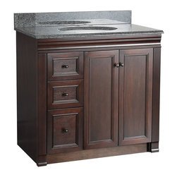 Foremost 36'' Shawna Collection Bathroom Vanity W/Left Side Drawers SHEA3621DL - Bath Products