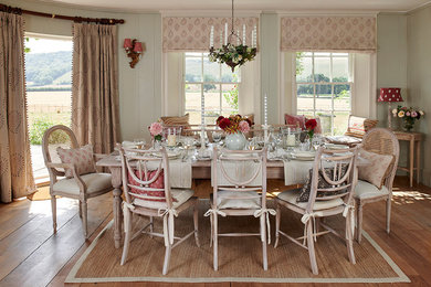 Design ideas for a large country dining room in Wiltshire.