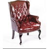 Boss Wingback Traditional Guest Chair, Burgundy