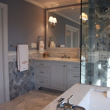 Bardiglio Gray Marble Bathroom - Pic 7
