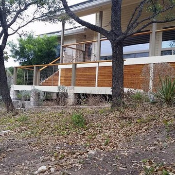 Cedar Deck Remodel with Cable Railings and Privacy Screens