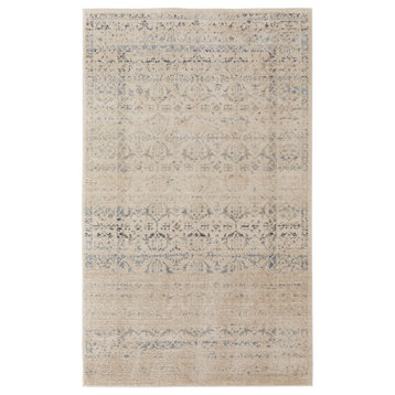 Wyllah Traditional Faded Rug, Ivory/Gray, 8'x10'
