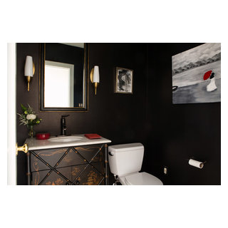 Transitional Cottage in Pasadena - Transitional - Powder Room - Los ...