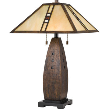 Quoizel TF3341T Tiffany 2 Light 26-1/2" Tall Tiffany Table Lamp - Bronze