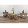 Sunny Designs Durango 48" Coastal Wood Cocktail Table in Weathered Brown