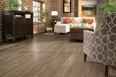 Living room - traditional living room idea in Detroit