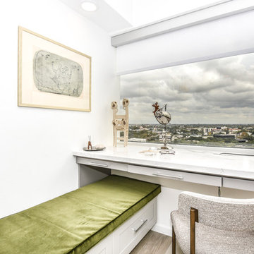 Mid Century Modern Update of High-Rise Condo in Houston's Museum District