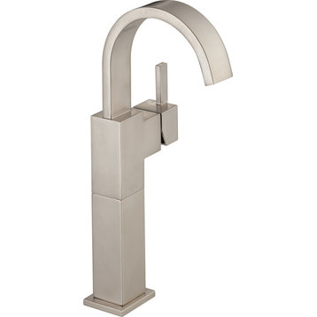 Delta Vero Single Handle Vessel Bathroom Faucet, Stainless, 753LF-SS