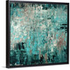 "Sea Glass" Floating Frame Canvas Art, 32"x32"x1.75"
