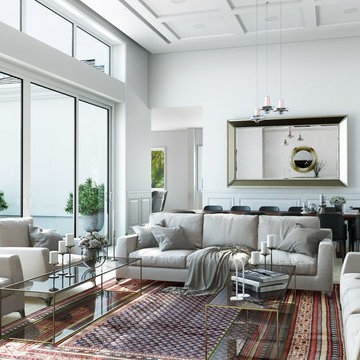 Living Room 3D Rendering for El Paso Project