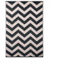 Psychedelia Indoor/Outdoor Rug, Black and Beige, 90x150 cm
