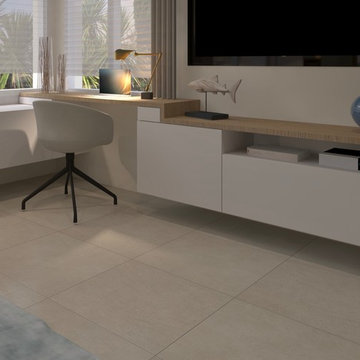 Meuble du salon avec sa partie bureau