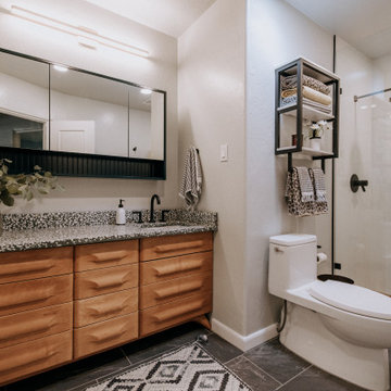 Midcentury Modern Hall Bathroom Transformation