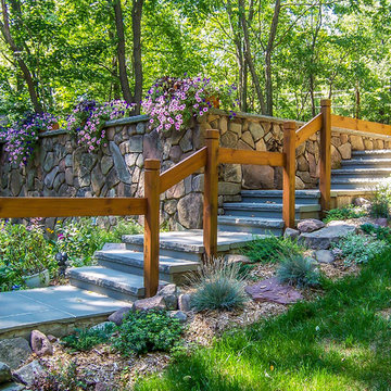 Fieldstone Veneer Retaining Wall