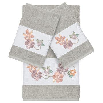 Caroline 3 Piece Embellished Towel Set