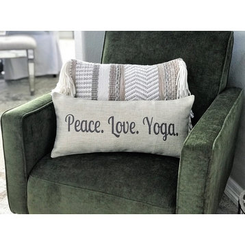 Yoga/Namaste Double Sided Indoor Outdoor Pillow Yoga Gifts