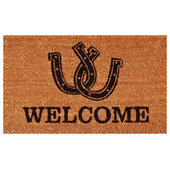 Project Source 3-ft x 5-ft Chocolate Rectangular Outdoor Decorative Welcome  Utility Mat in the Mats department at