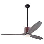 The Modern Fan Co. - LeatherLuxe Fan, Bronze/Chocolate, 54" Graywash Blades With LED, Wall Control - From The Modern Fan Co., the original and premier source for contemporary ceiling fan design: the LeatherLuxe DC Ceiling Fan in Dark Bronze and Chocolate Leather with Graywash Blades, 17W LED Light and choice of control option.