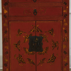 Red Bedside Cabinet - Nightstands And Bedside Tables