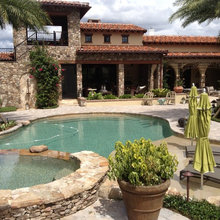 outside pool area