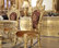 GRAND REGAL STYLE METALLIC BRIGHT GOLD FINISH 5 PIECE ROUND DINING TABLE SET