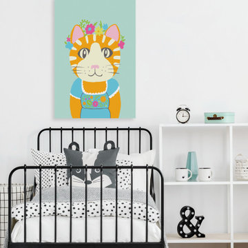 "Fancy Animals II" Painting Print on Wrapped Canvas