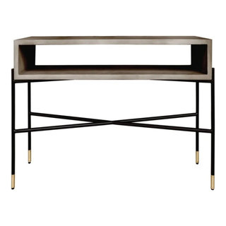 Richard Modern Concrete and Metal Console Table - Transitional ...